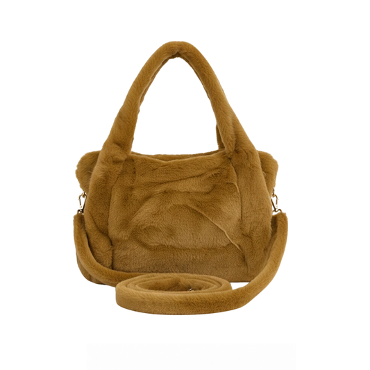 Felltasche in cognacfarben