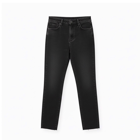 Schwarze High-Waist Mom Jeans